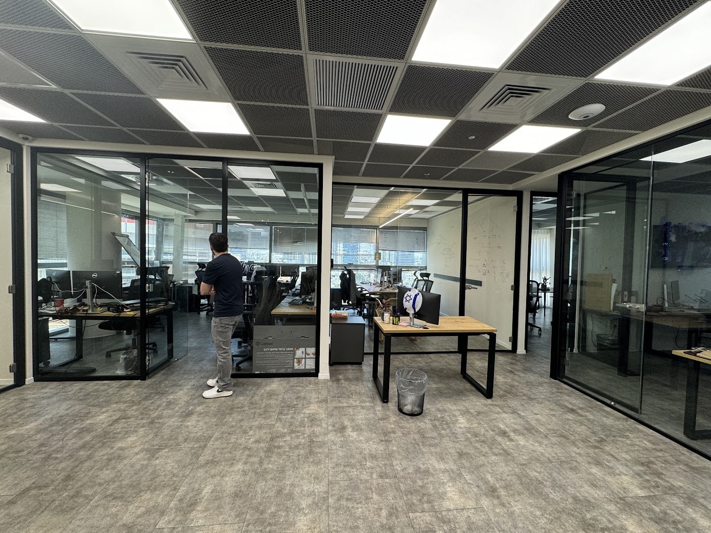 מבט כללי- חלוקה לחדרי צוות וחדרי עבודה במשרד מבט כללי- חלוקה לחדרי צוות וחדרי עבודה במשרד