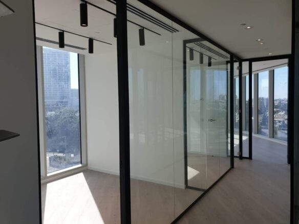 מבט כללי- חלוקה לחדרי עבודה מגדל רסיטל- 165 מ"ר