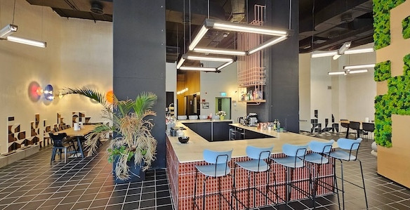 מטבח משרד להשכרה בתל אביב, מגדל מידטאון, 830-1660 מ״ר