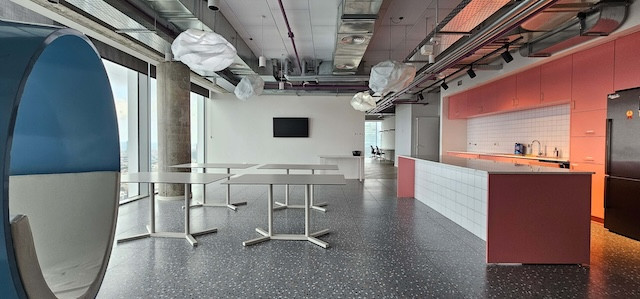 מטבח משרד מרוהט להשכרה בתאומי רובינשטיין, קומה 30, (Snappy)