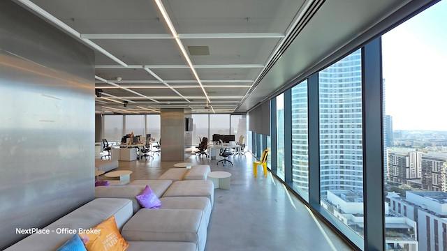 לאונג משרד 1200 מטר בקומה עצמאית להשכרה במגדלי הארבעה, ת״א